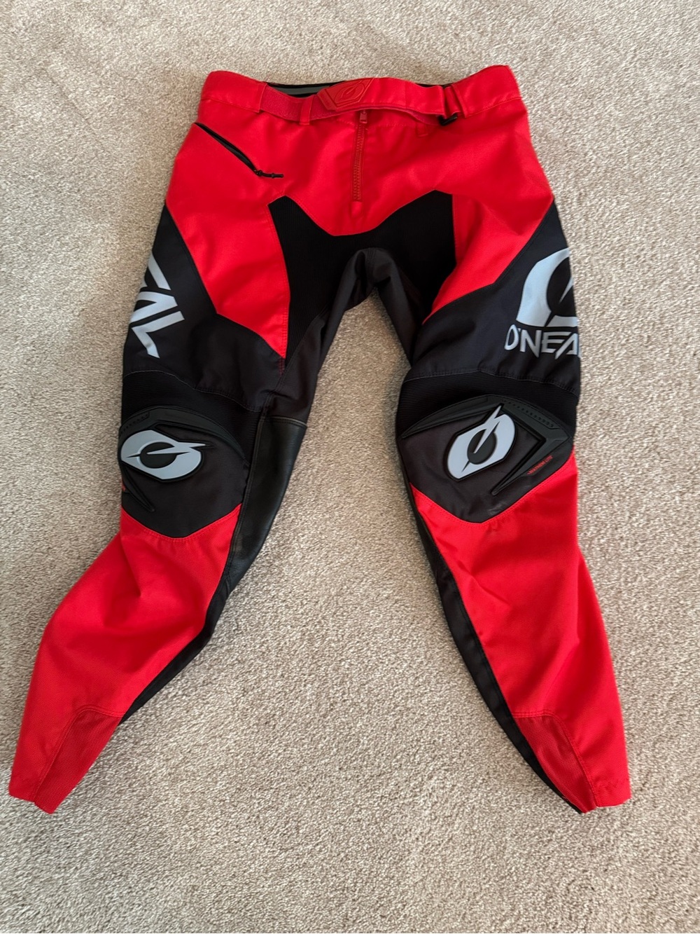 O'NEAL Mayhem Lite Red and Black Motocross Pants with Branded Waistband